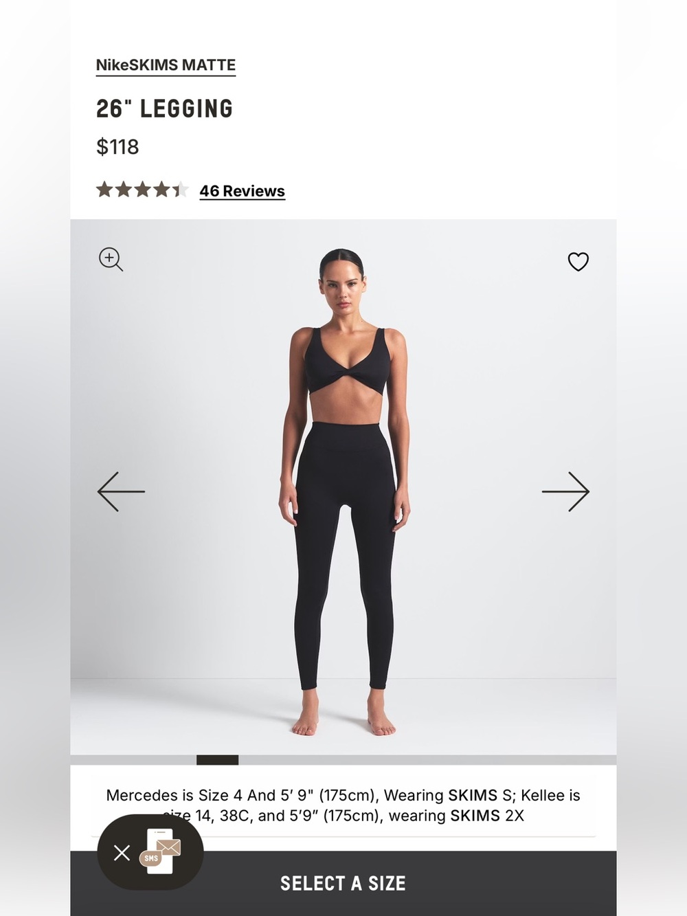 SKIMS Black Ribbed High-Waist Legging with Raised Logo